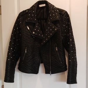 Glamorous heavy weight faux leather jacket size L